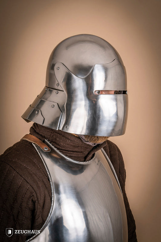 German Sallet Helmet 15th Cent. 1,6mm Polished - Which Mark