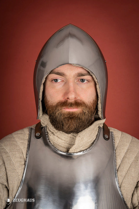 Simple Bascinet Helmet 2mm Polished - Which Mark