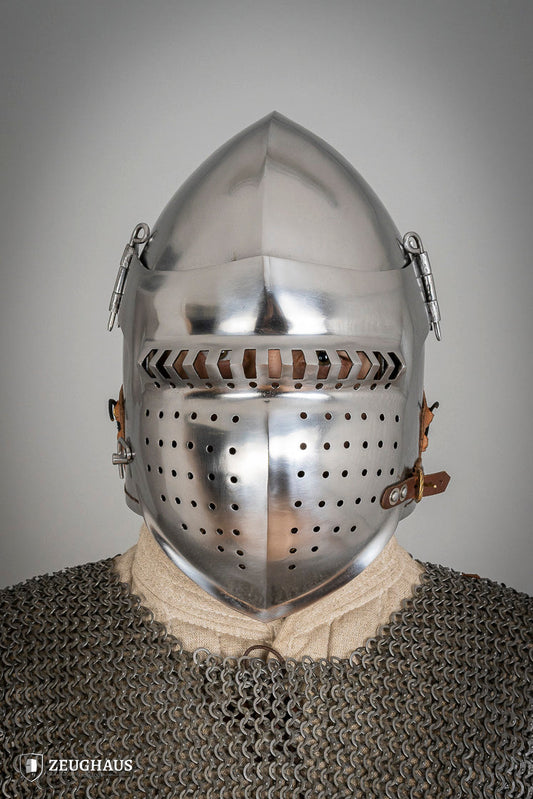 Bascinet Helmet with Visor 2.5mm Polished - Which Mark
