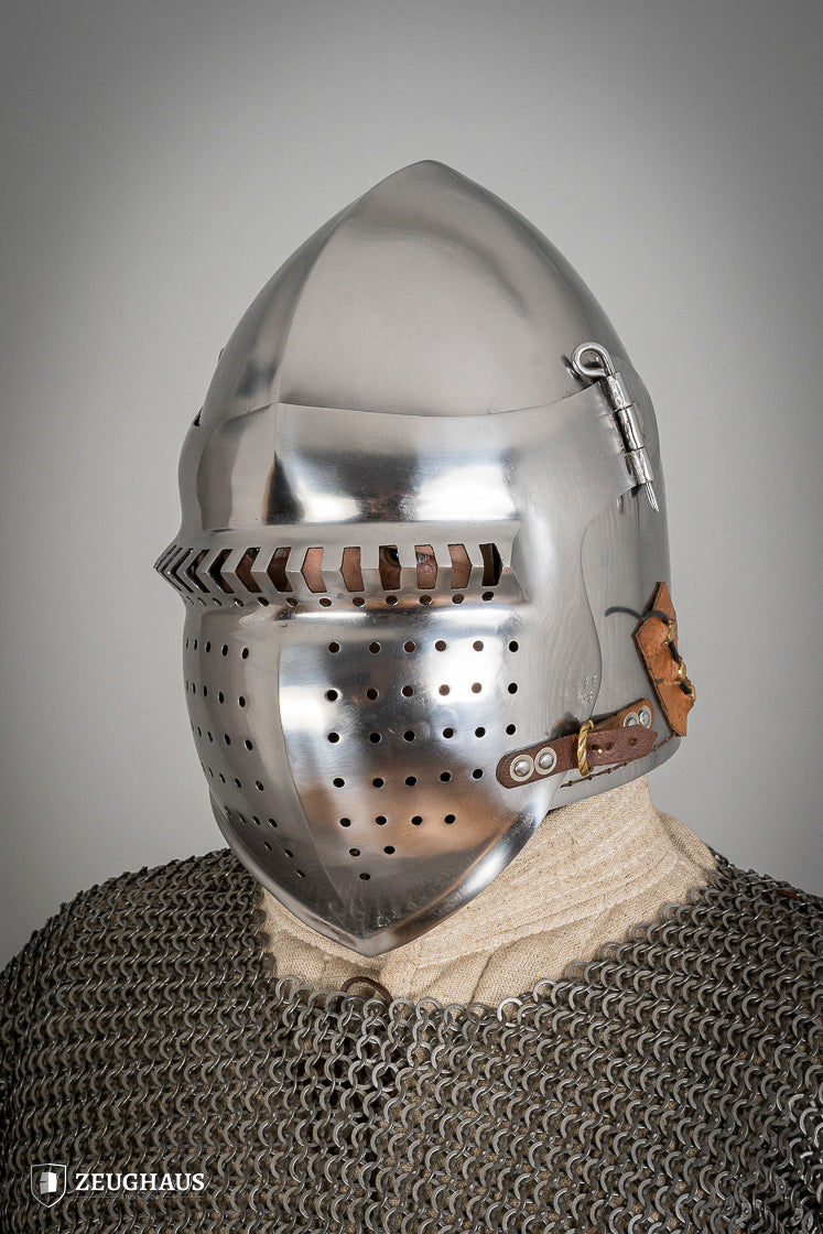 Bascinet Helmet with Visor 2.5mm Polished - Which Mark