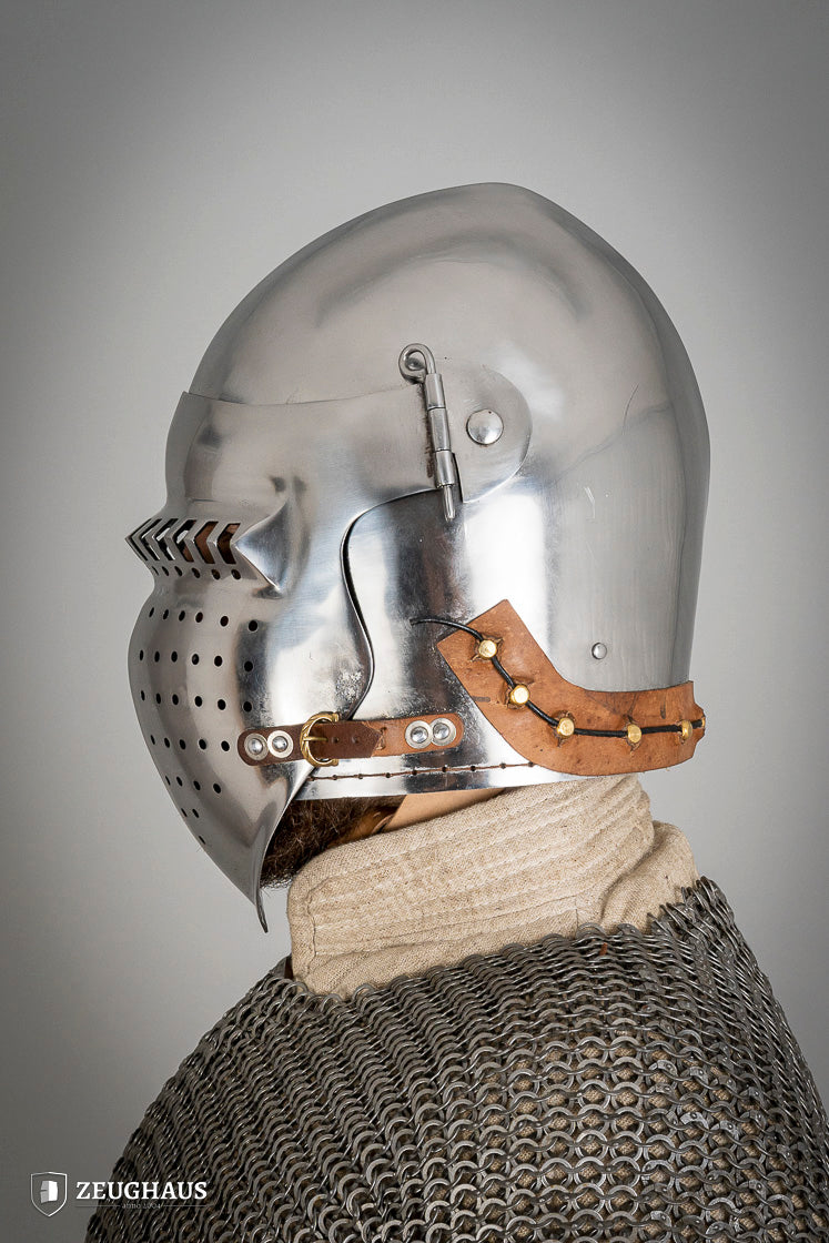 Bascinet Helmet with Visor 2.5mm Polished - Which Mark