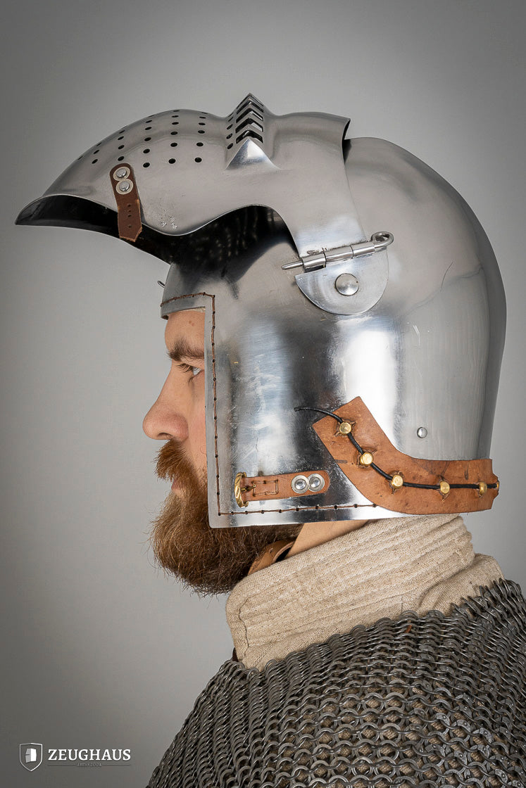 Bascinet Helmet with Visor 2.5mm Polished - Which Mark