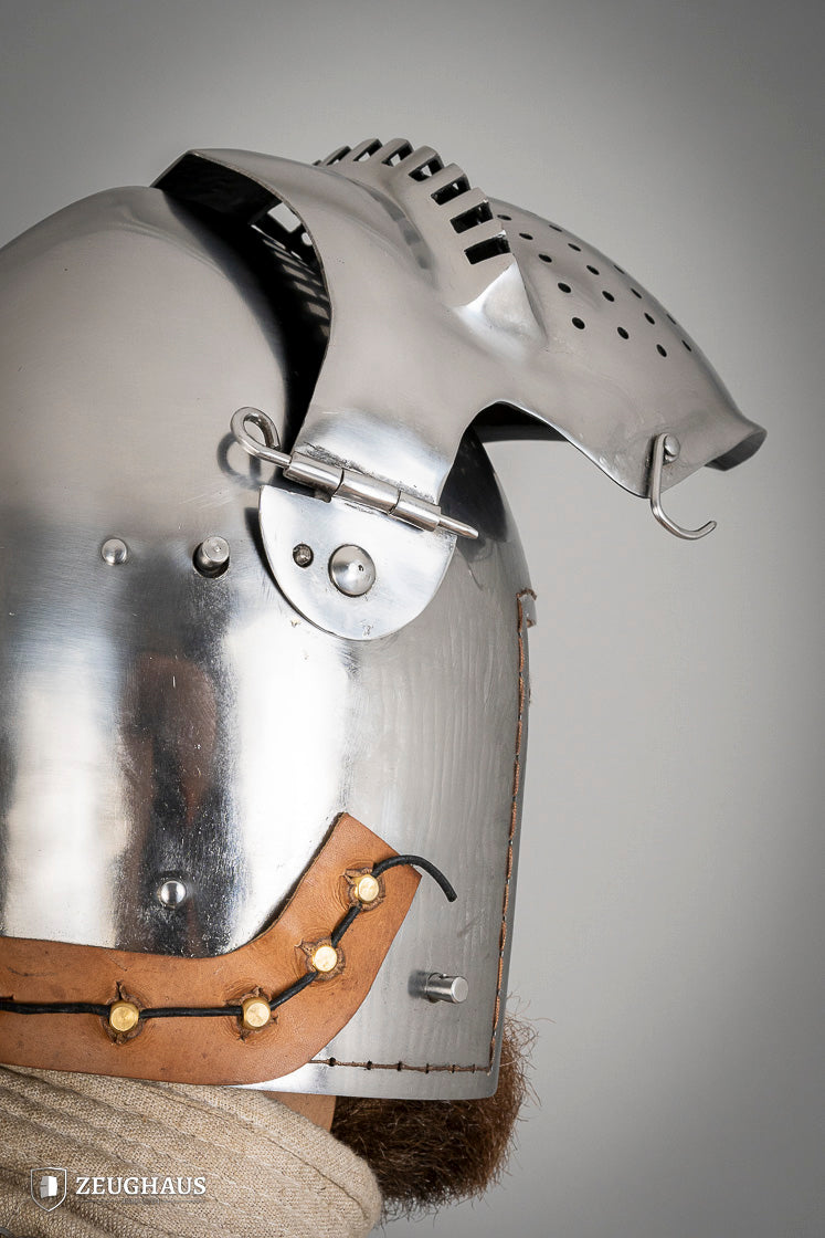 Bascinet Helmet with Visor 2.5mm Polished - Which Mark