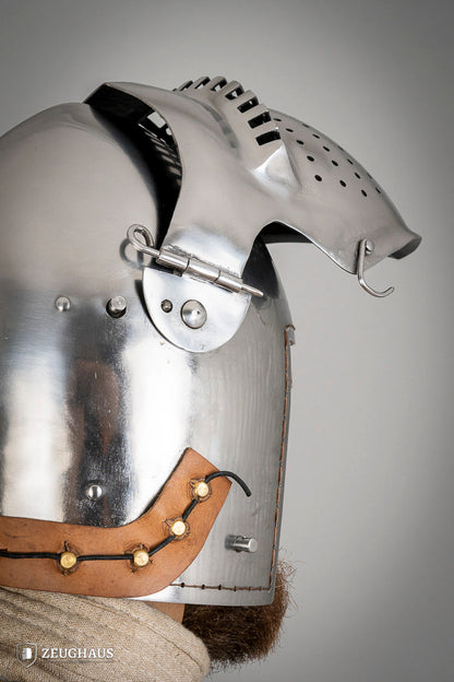 Bascinet Helmet with Visor 2.5mm Polished - Which Mark