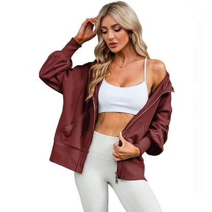 Solid Color Long Sleeve Sweater For Women (Zipper) - Which Mark