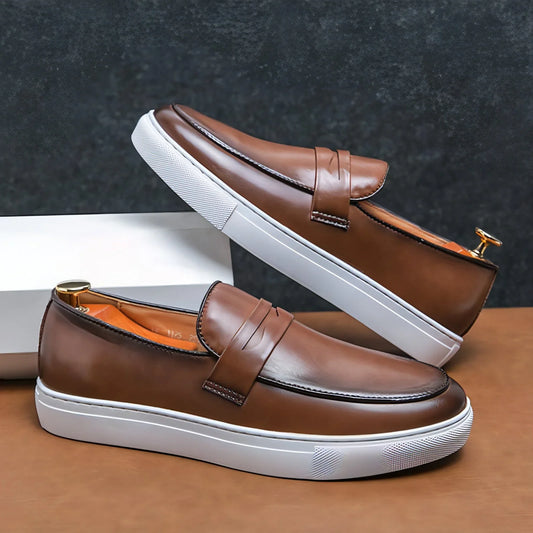 Plus Size Board Shoes Male Business Casual Leather Shoes Men - Which Mark