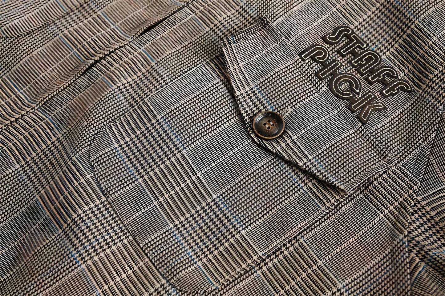 Plaid Loose-fitting Stand-up Collar Jacket Men And Women - Which Mark