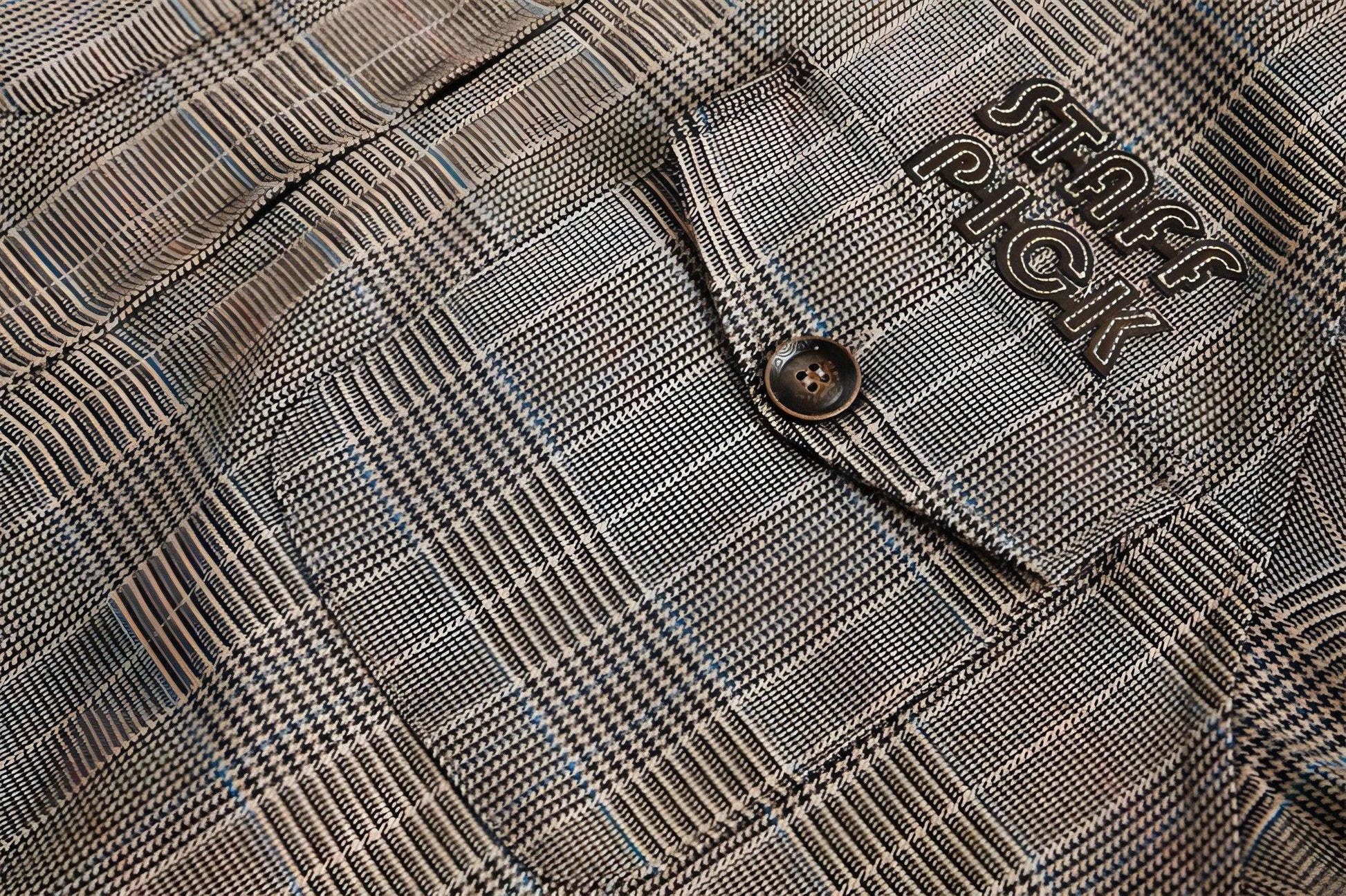 Plaid Loose-fitting Stand-up Collar Jacket Men And Women - Which Mark