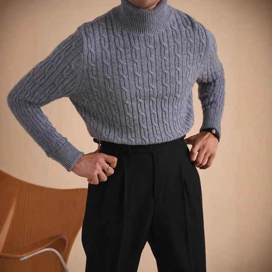 Turtleneck Sweater Men's Long Sleeve Casual - Which Mark