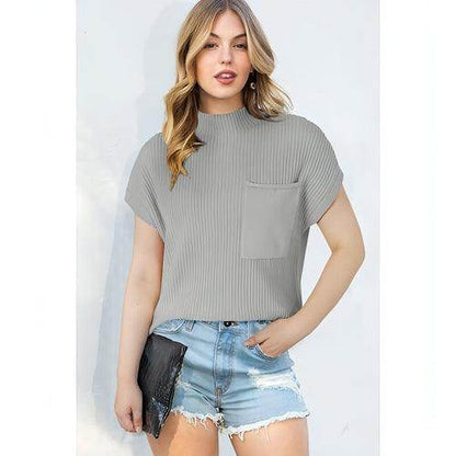 Women's Casual All-match Short-sleeved Sweater - Which Mark