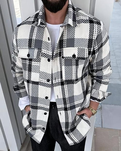 Youth Lapels Fashion Printed Jacket Men - Which Mark