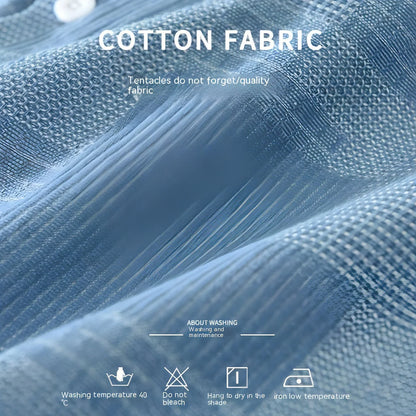 Jacquard Color Matching Casual Denim Long-sleeved DressShirt Men's - Which Mark