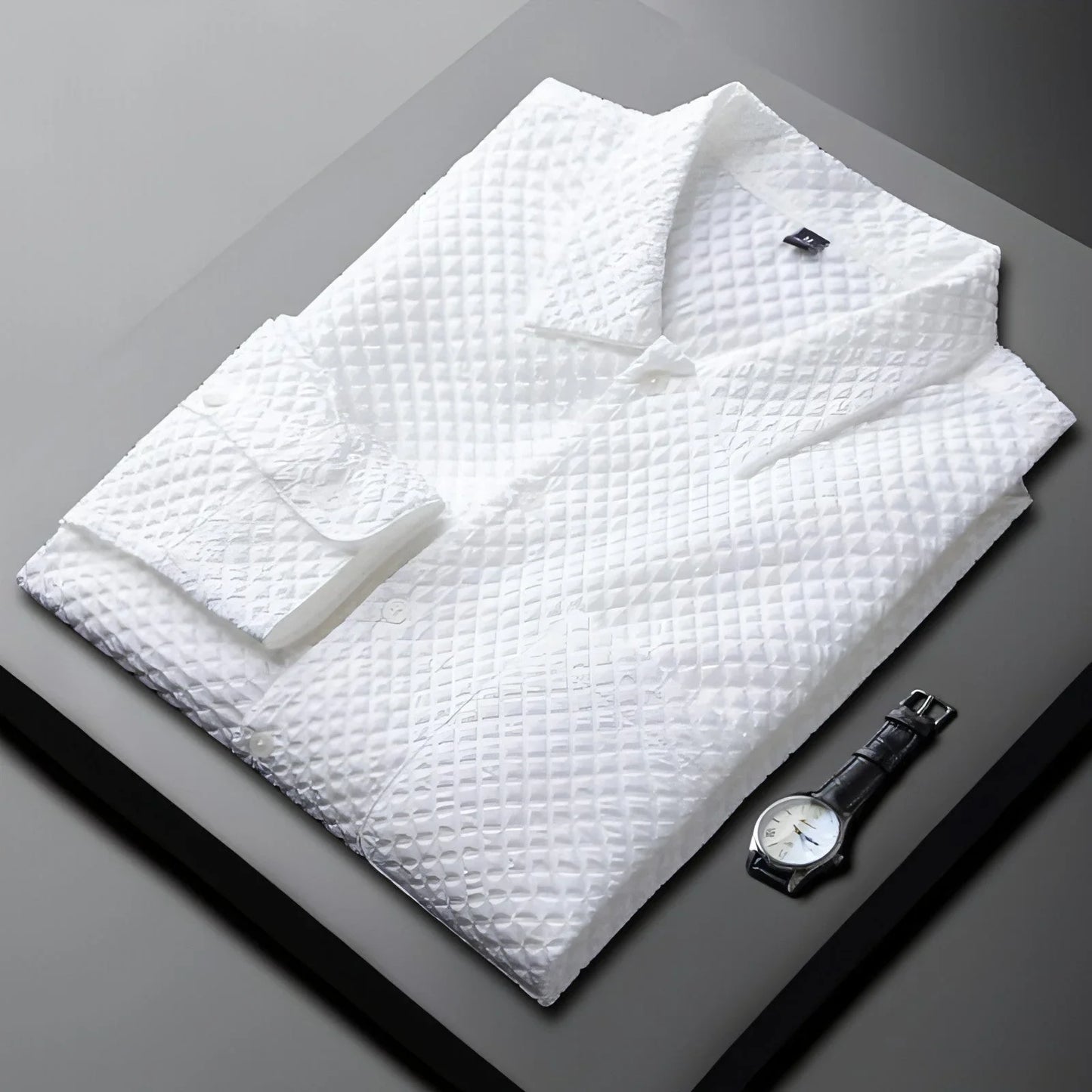 Men's Long Sleeve White DressShirt - Which Mark