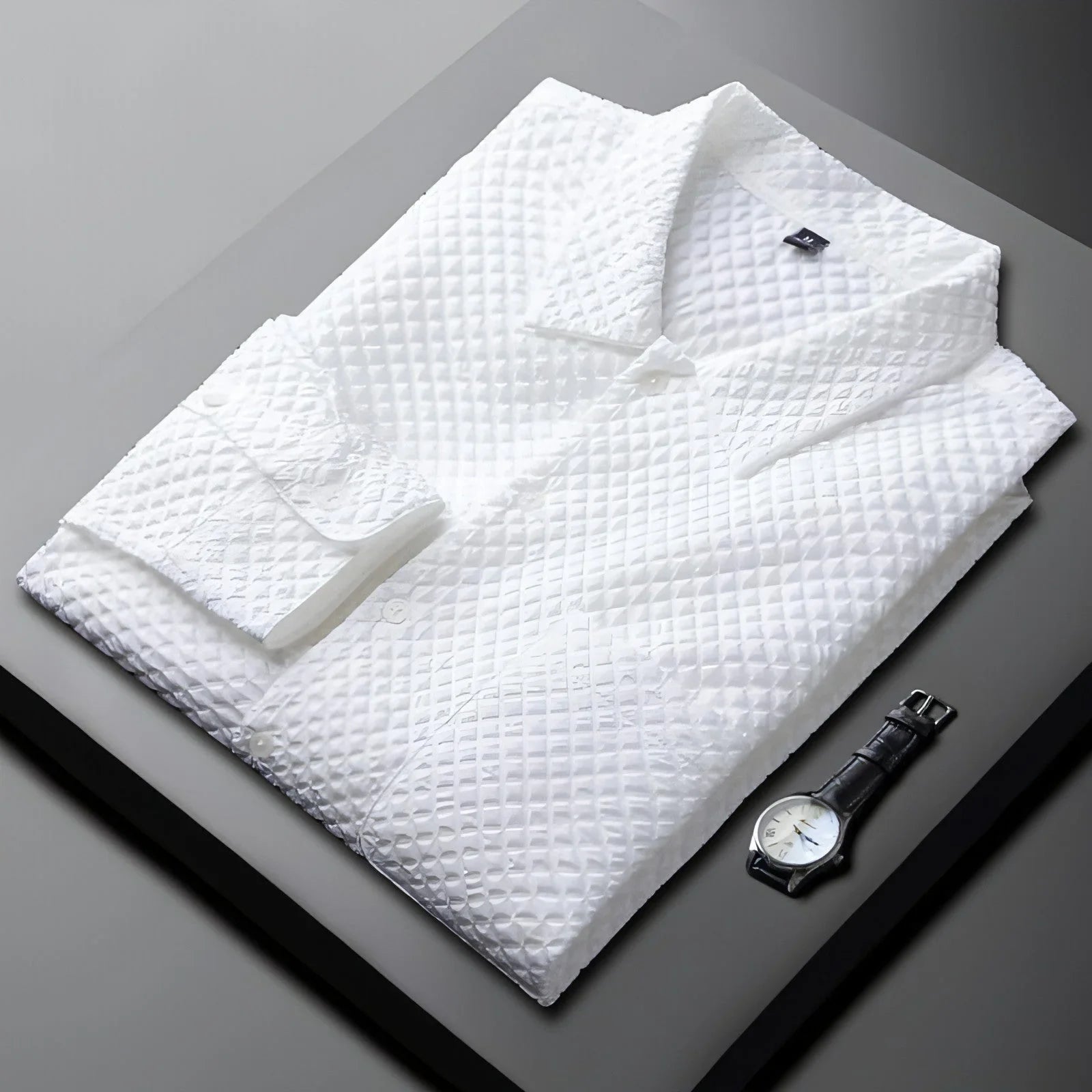 Men's Long Sleeve White DressShirt - Which Mark