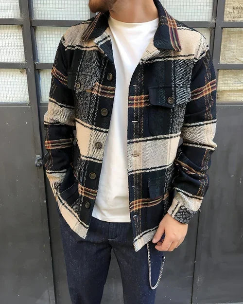 Youth Lapels Fashion Printed Jacket Men - Which Mark