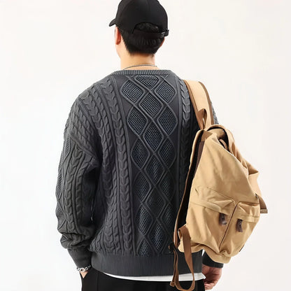 Round Neck Sweater Men's Loose Sweater Tokyo Flair - Which Mark