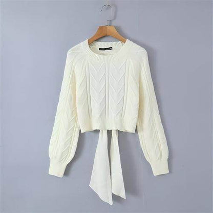 A.1 Short Backless Knitted Sweater Women - Which Mark