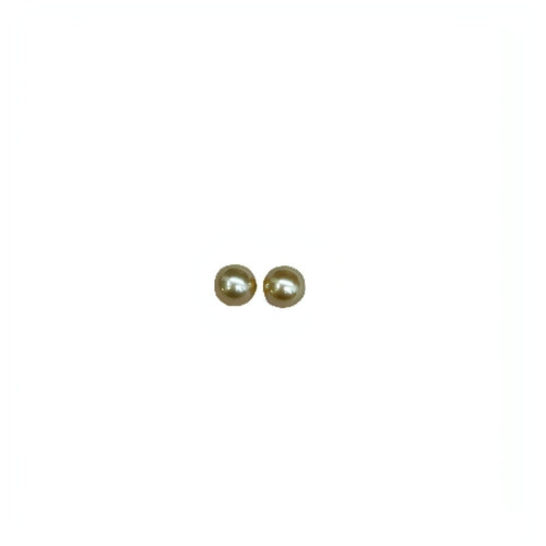 Seawater Nanyang Gold Pearl Ear Studs - Which Mark