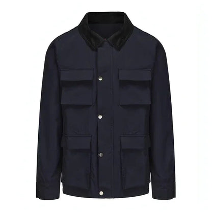 Fashion Solid Color Zipper Jacket Jacket Men - Which Mark