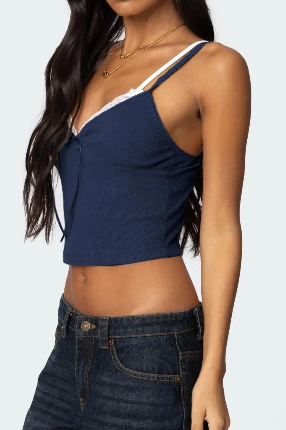 Lace Detail V-Neck Cami - Which Mark