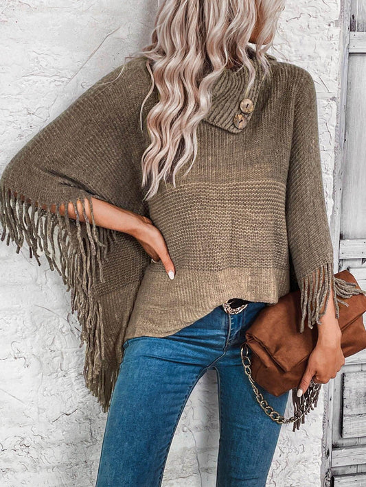 Sweater Lapel Pullover Gradient Women - Which Mark