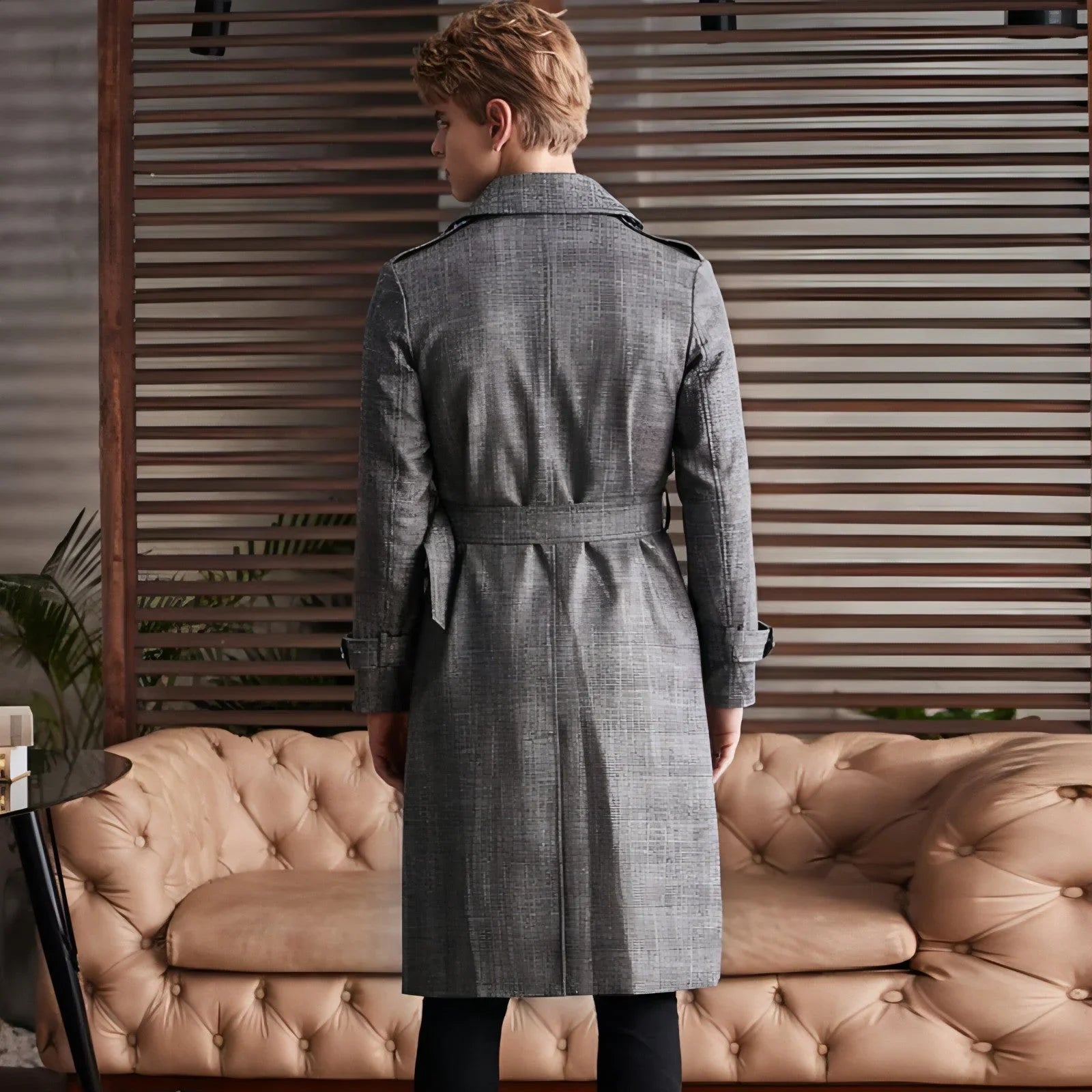 The Trenchcoat Is Over The Knee And Long Men - Which Mark