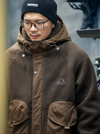 Lambswool Hooded Coat For Men Loose And Warm - Which Mark