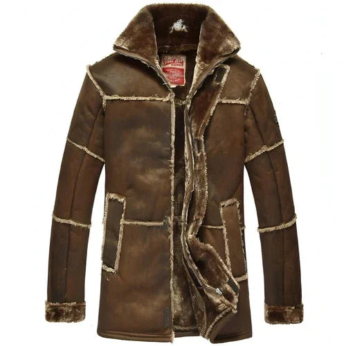 Mid-length Leather Jacket One Coat For Men - Which Mark
