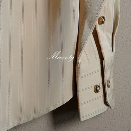 Spring And Autumn Vintage Striped Shirt Men - Which Mark