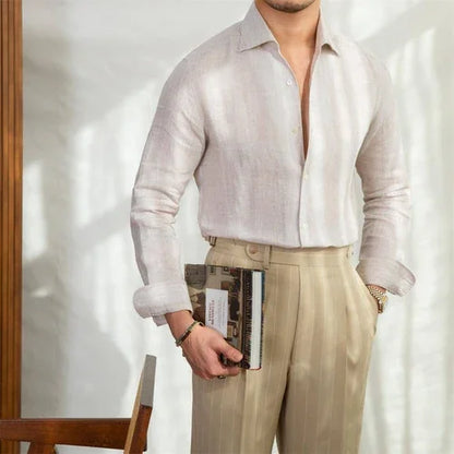 One Neckline Slim Fit DressShirt For Men - Which Mark