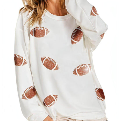 Women's Loose Casual Rugby Sweater - Which Mark