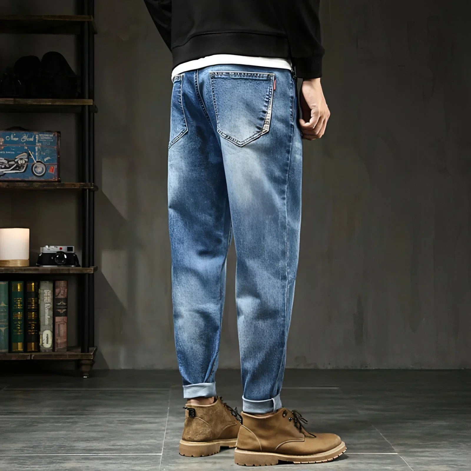 Jeans Loose Plus Fat Plus Size Harem Trousers Stretch Feet Jeans Men - Which Mark