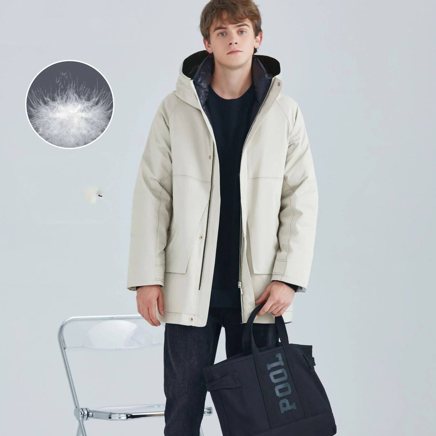 Winter Loose White Duck Down Quality Fashion Jacket Men - Which Mark