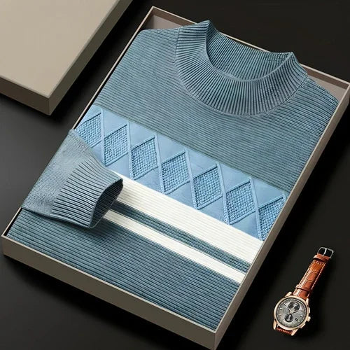 Winter Men's Round Neck Warm Sweater - Which Mark