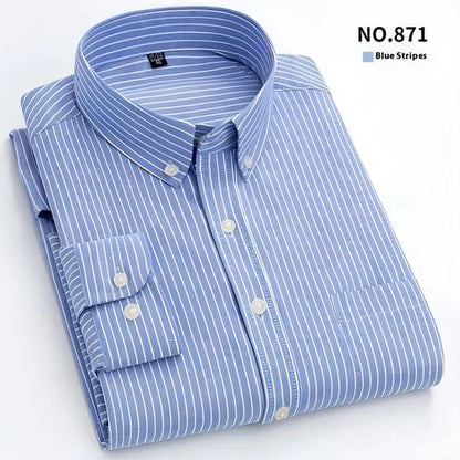 Men's Purified Cotton Long Sleeve DressShirt Anti-wrinkle Heartless - Which Mark