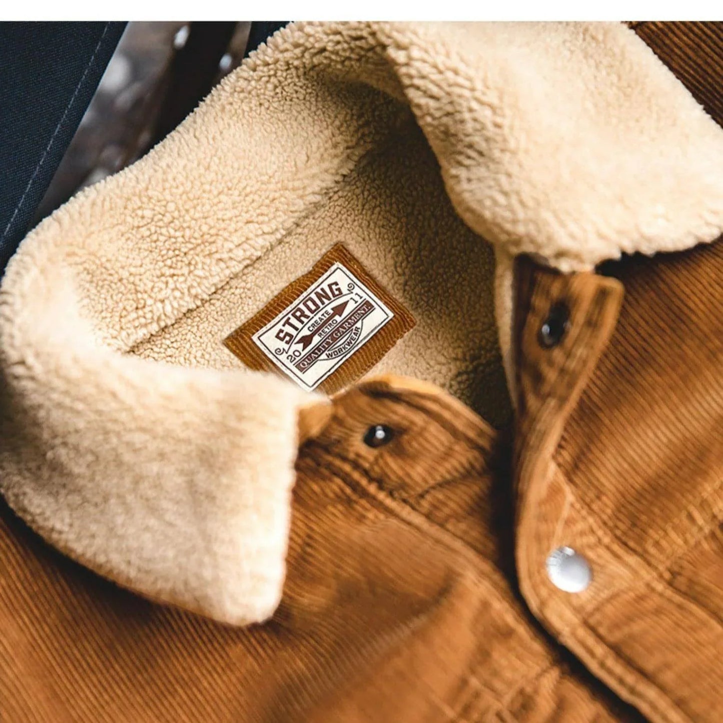 Men Retro Corduroy Lapel Jacket - Which Mark
