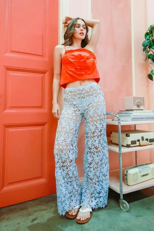 HYFVE Flower Front Square Neck Cropped Cami - Which Mark