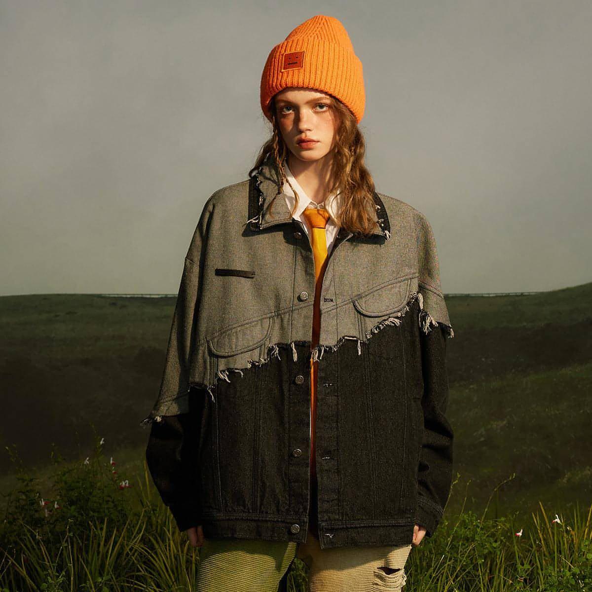 Lapel Denim Jacket For Men And Women - Which Mark