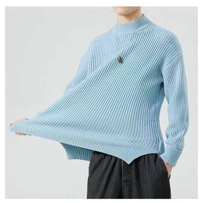 Half High Necked Sweater For Men's Casual Knitwear Outerwear - Which Mark