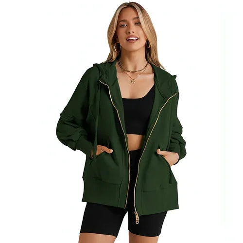 Solid Color Long Sleeve Sweater For Women (Zipper) - Which Mark