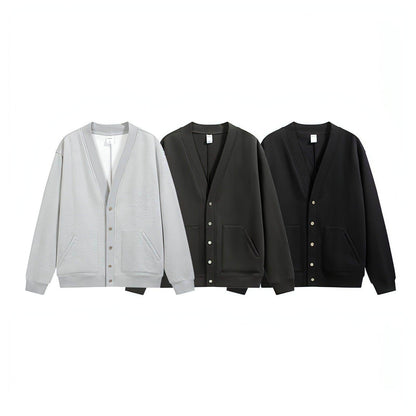 Flame Single-layer Fleece-lined Cardigan Coat Loose-fitting Casual - Which Mark