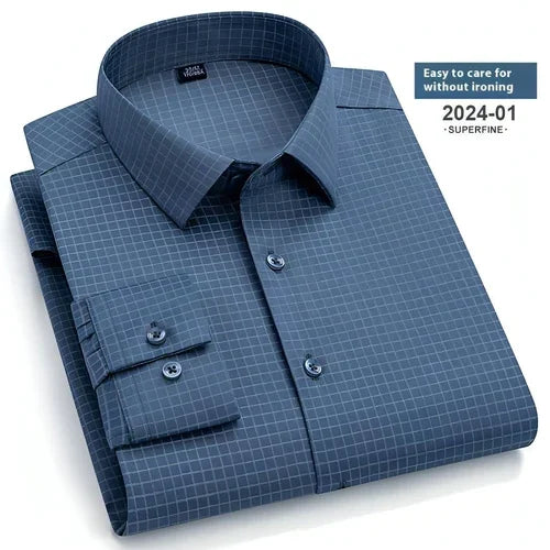 Spring And Autumn Fashion Floral Youth Men's Long-sleeved DressShirt - Which Mark