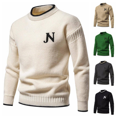 N - Profit - Trendy Leisure Warm Knitted Bottoming Youth Sweater Men - Which Mark