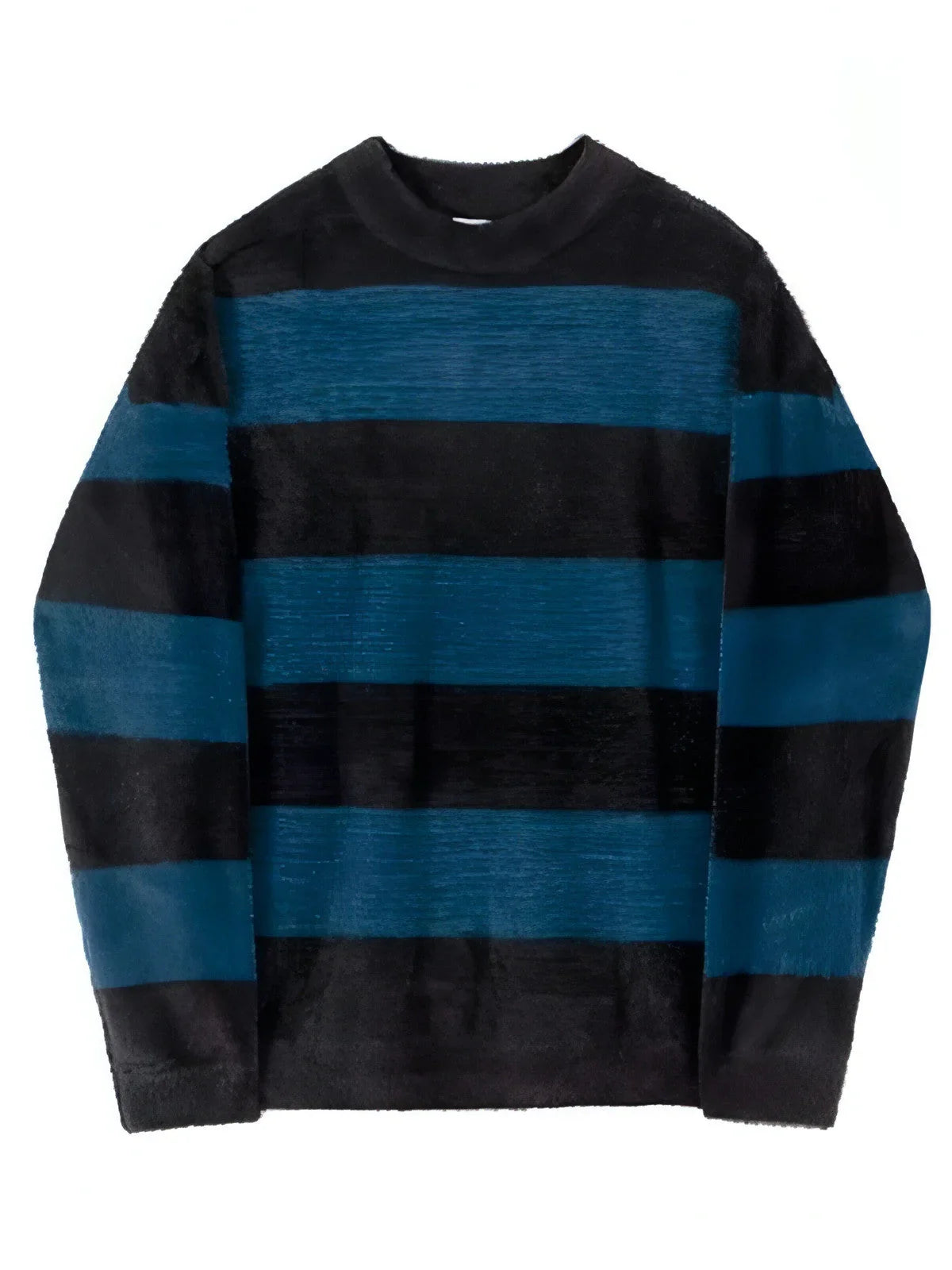 Round Neck Striped Design Sense Niche Soft Glutinous Sweater Men - Which Mark
