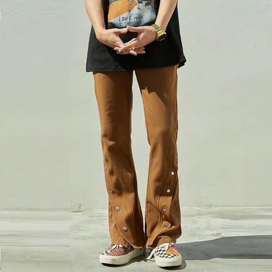 New Spring Breasted Zipper Cargo Jeans Men - Which Mark