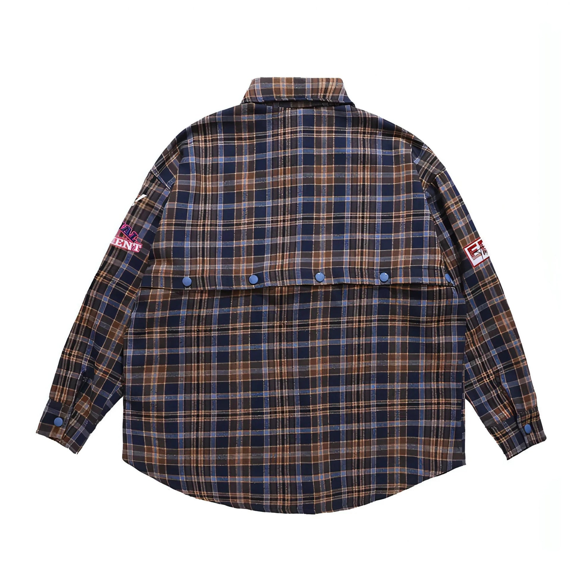 Fashion Brand Plaid Long Sleeve DressShirt Coat Jacket Men & Women - Which Mark