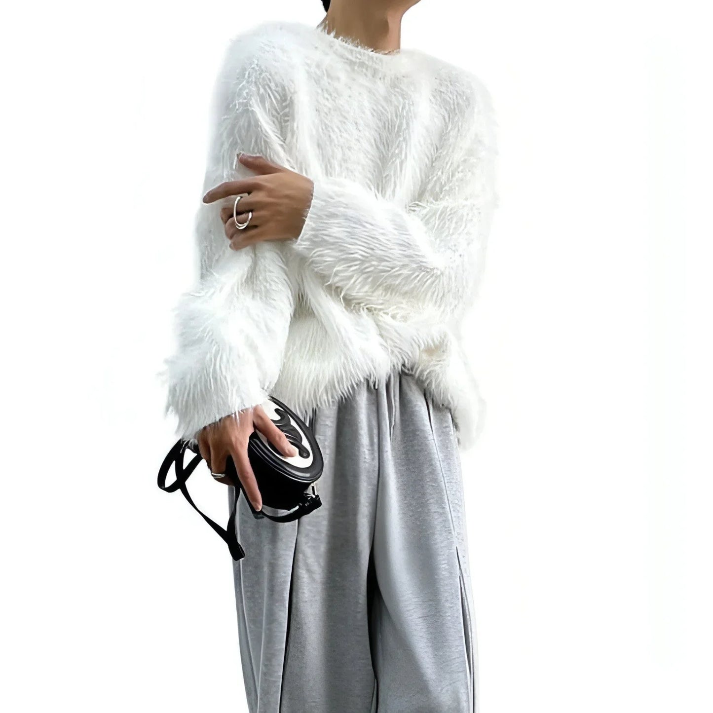 Pure Color All-matching Round Neck Pullover Thickened Mink Sweater Men - Which Mark