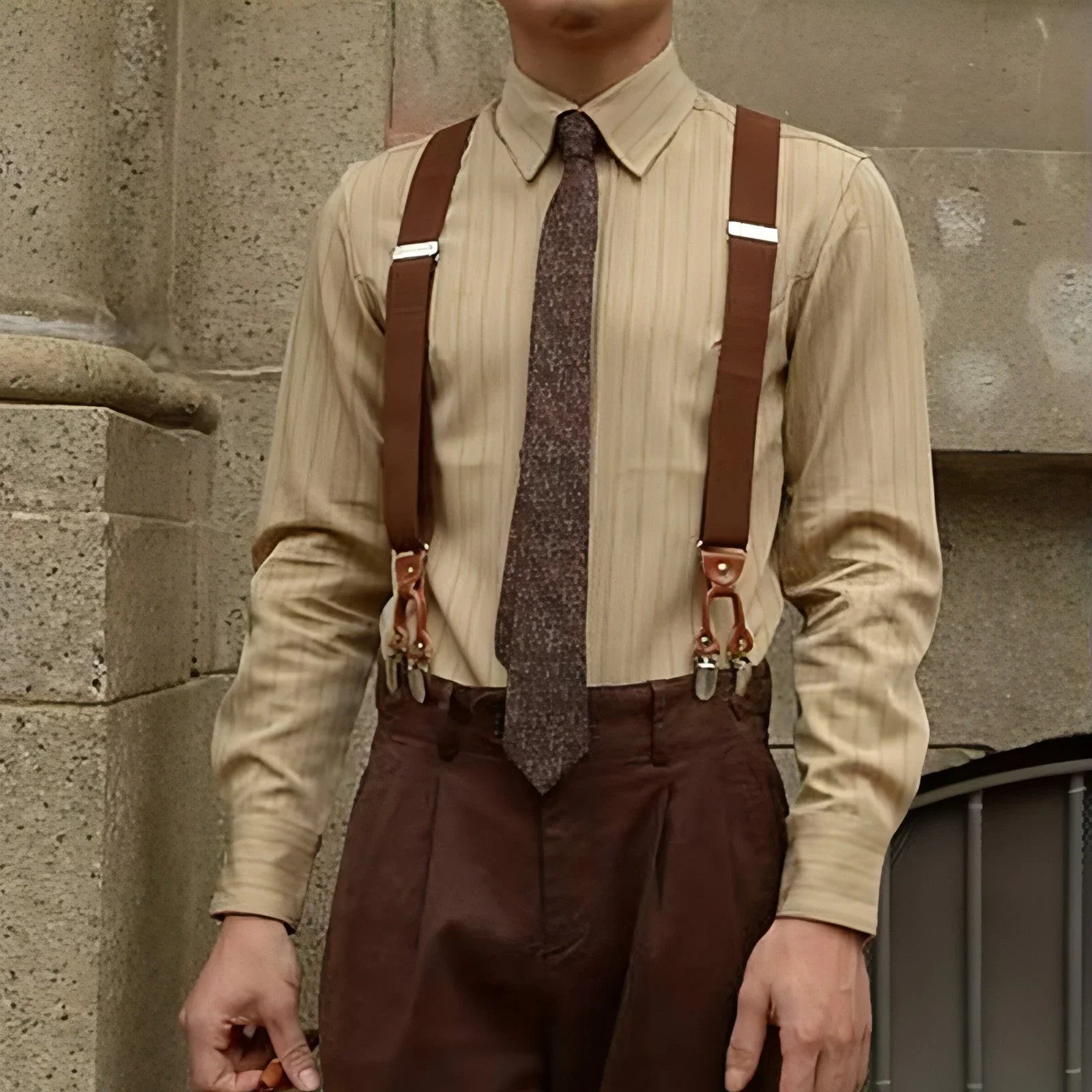 Spring And Autumn Vintage Striped Shirt Men - Which Mark