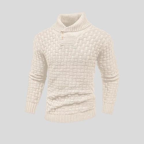 Chic Buttoned Slim Turtleneck Sweater for Men - Which Mark