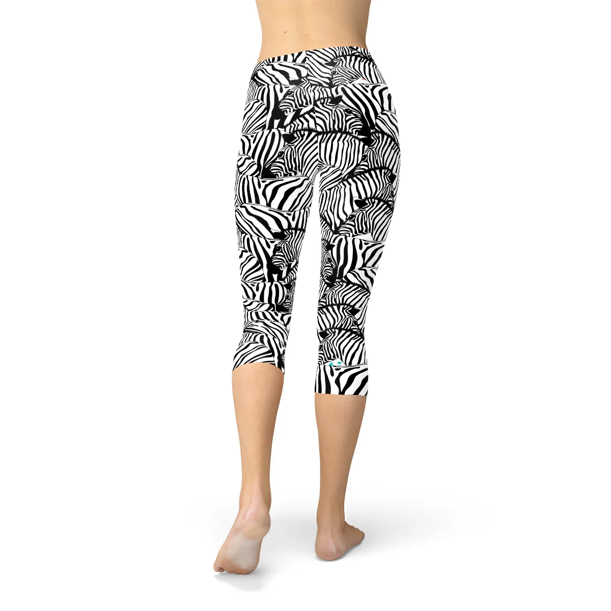 Womens Zebra Stripe Capri Leggings - Which Mark